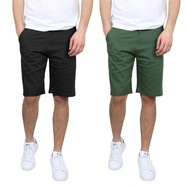 Men's 5-Pocket Cotton Stretch Chino Shorts (2-Pack) product image