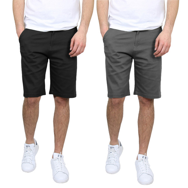 Men's 5-Pocket Cotton Stretch Chino Shorts (2-Pack) product image