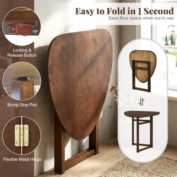 Foldable Dining Table with Rubber Wood Legs  product image