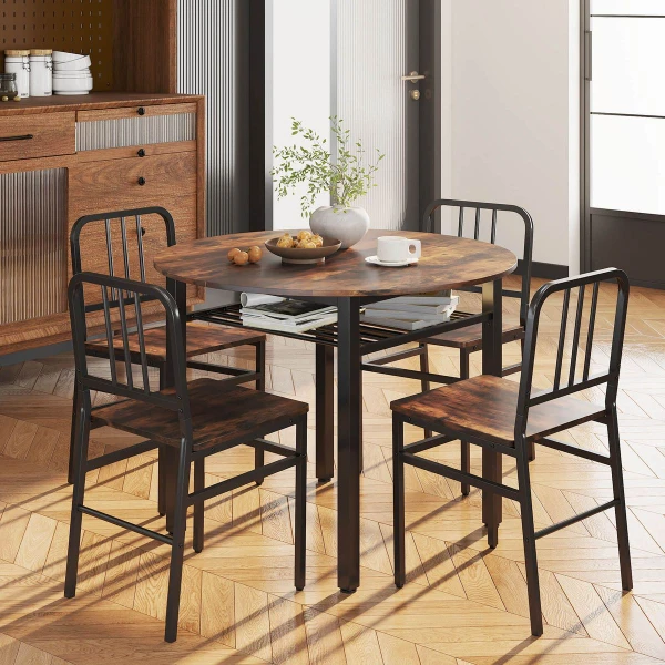 5-Piece Round Dining Table Set product image