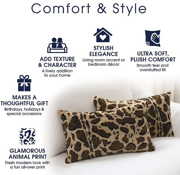 Leopard Print Throw Pillows (Set of 2) product image