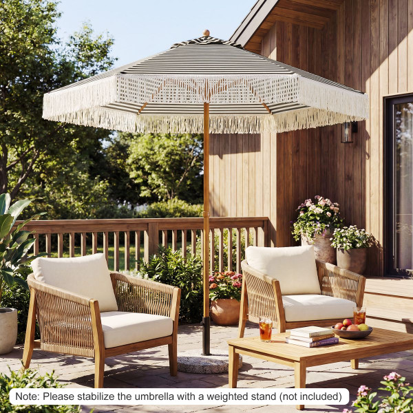 7-foot Patio Umbrella with Fringe product image