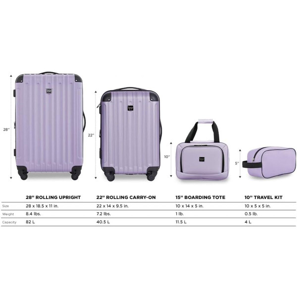 Travelers Club Midtown Hardside 4-Piece Luggage Set product image