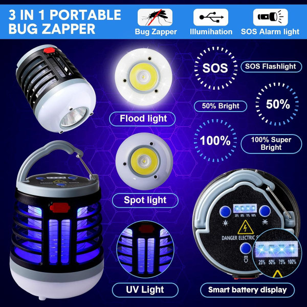 3-in-1 Bug Zapper Mosquito Killer/Lantern (2-Pack) product image