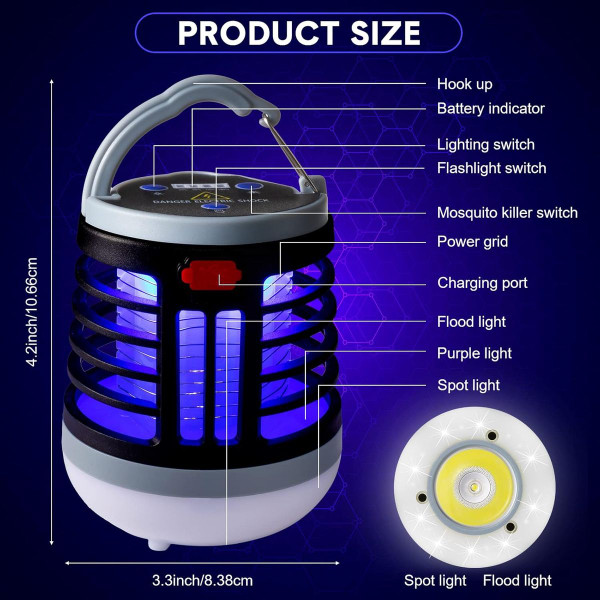 3-in-1 Bug Zapper Mosquito Killer/Lantern (2-Pack) product image