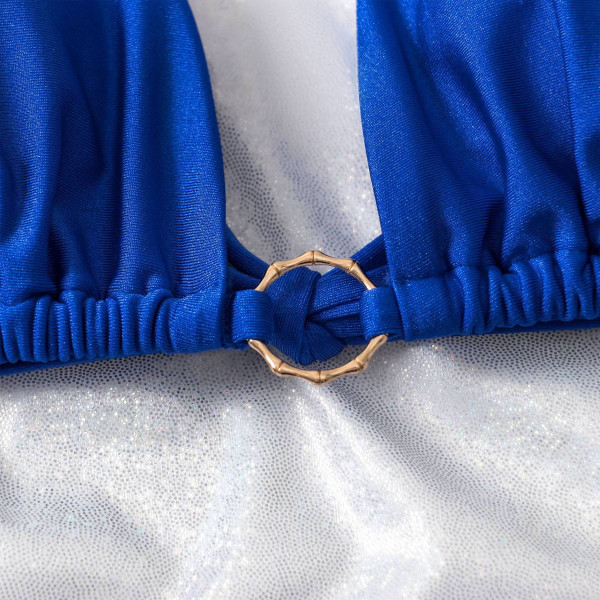 Bamboo Ring Halter Triangle Bikini Set product image