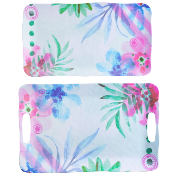 Spice by Tia Mowry Decorated Melamine Serving Trays (2-Piece Set) product image