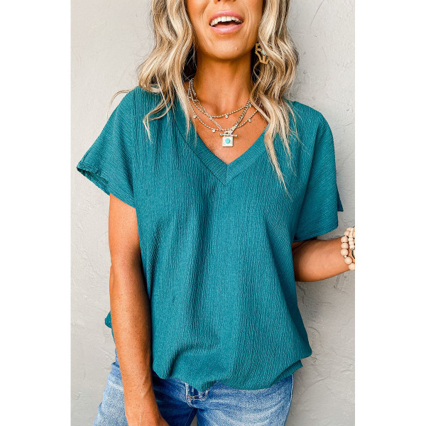 Emerson Crinkled V Neck Wide Sleeve T-Shirt product image