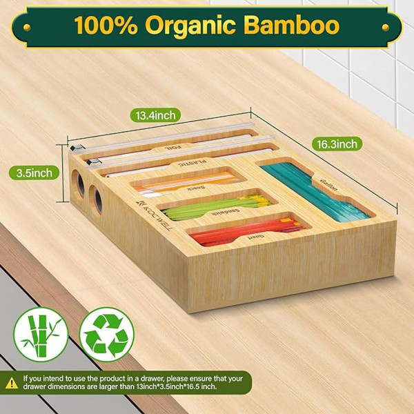 6-in-1 Bamboo Storage Organizer product image