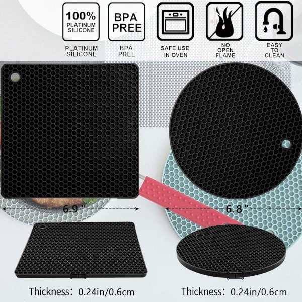 Honeycomb Silicone Trivet Set (4-Pieces) product image