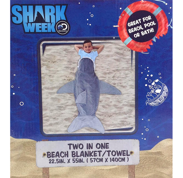 Discovery Kids Shark Week 2-in-1 Beach Blanket Towel product image