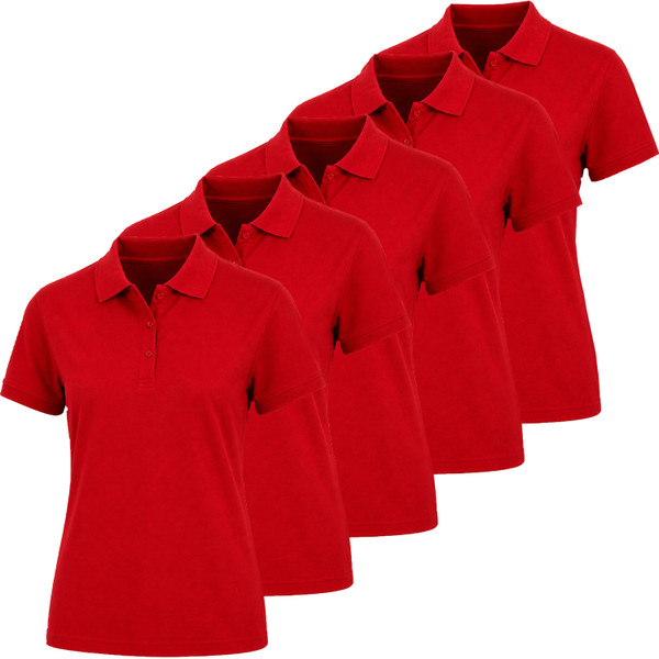 Junior's Short Sleeve School Uniform  Pique Polo Shirt (5-Pack) product image