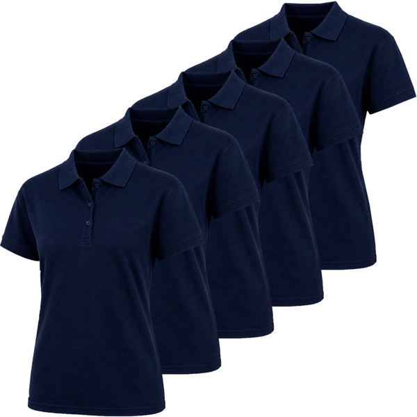 Junior's Short Sleeve School Uniform  Pique Polo Shirt (5-Pack) product image
