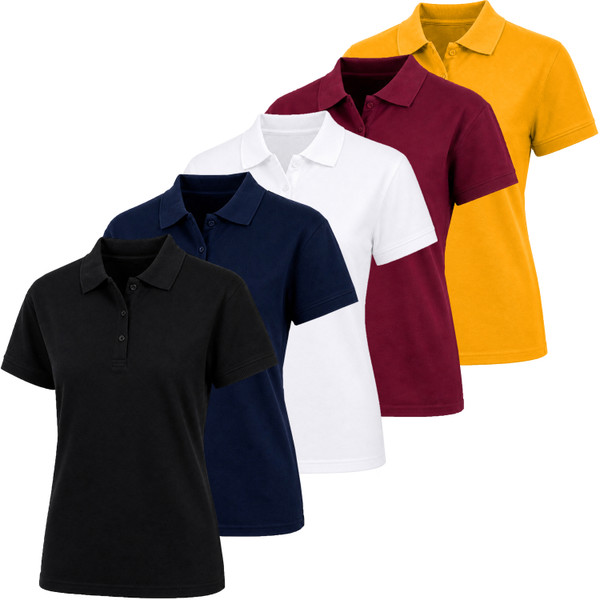 Junior's Short Sleeve School Uniform  Pique Polo Shirt (5-Pack) product image
