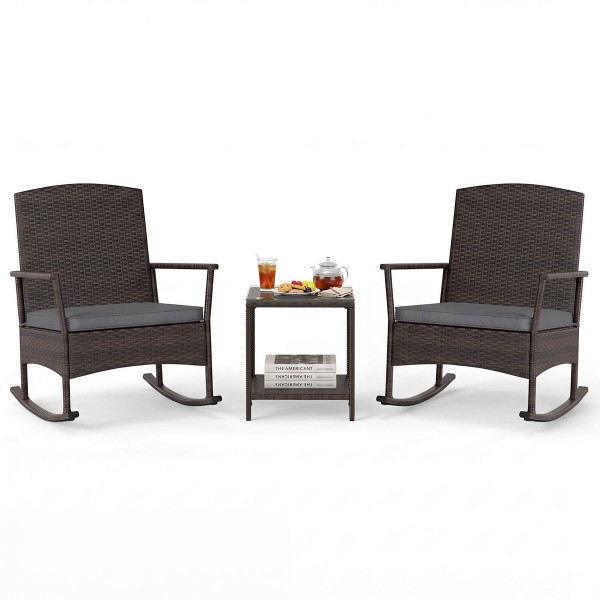 Wicker Patio Rocking Set (3-Pieces) product image