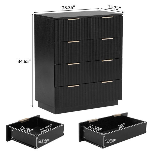 4-Tier Storage Cabinet with 5 Drawers  product image
