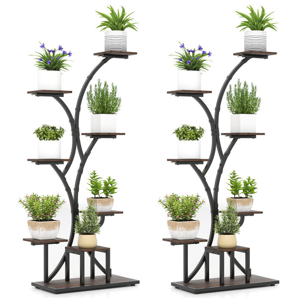 8-Tier Corner Metal Plant Shelf (1 or 2-Pack) product image