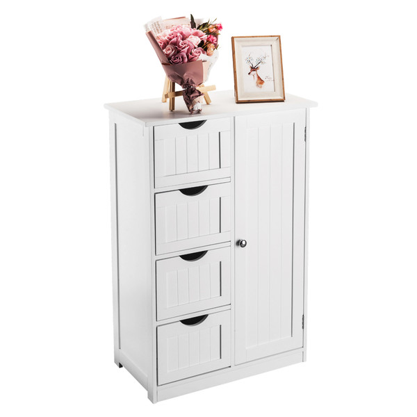 Wooden Bathroom Storage Floor Cabinet product image