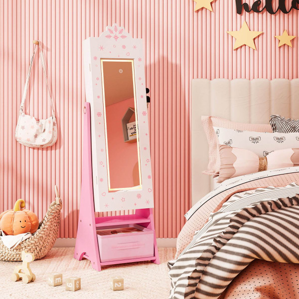 Kids' Jewelry Armoire with Lighted Full Length Mirror product image