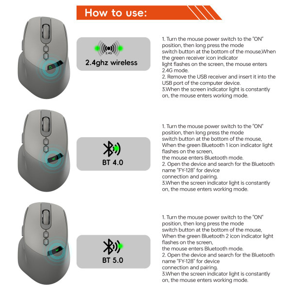 2.4G+BT Dual Mode Wireless Mouse product image