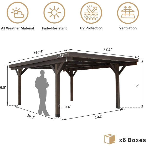 17ft x 12ft All Cedar Wooden Gazebo Pavilion product image