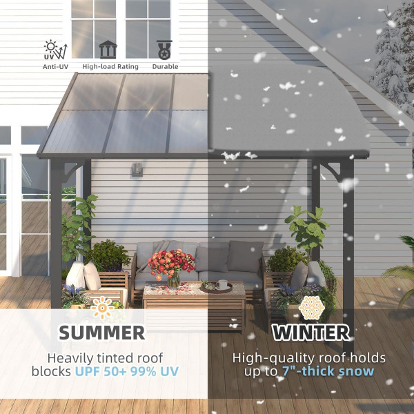  10’ x 10' Outdoor Patio Lean to Gazebo Awnings product image