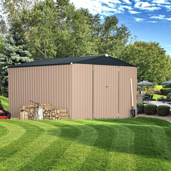 10'x10' Outdoor Metal Storage Shed with Lockable Doors product image