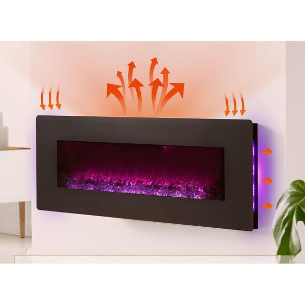 50" Wall-Mounted Electric Fireplace with Remote Control product image