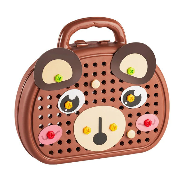 Children Electric Drill Toolbox Driller Games Tool Toy for Boys Girls Montessori Screw Puzzle Kid Pretend Play Toys Gift product image