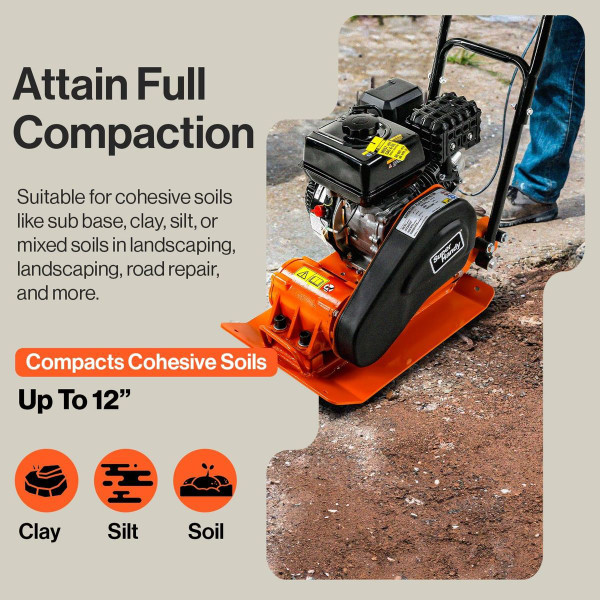 SuperHandy Plate Compactor - 7HP Gas Engine product image
