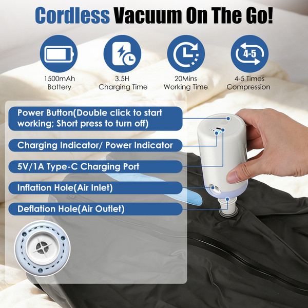 Vacuum Seal Travel Bags with Pump (2-Pack) product image
