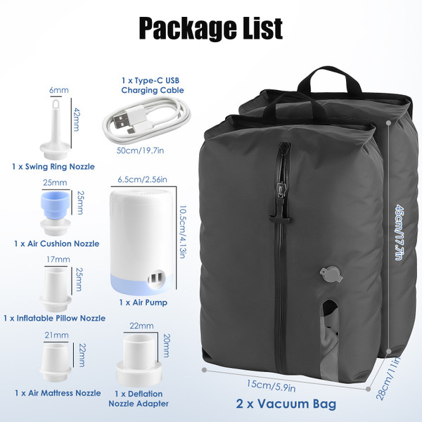 Vacuum Seal Travel Bags with Pump (2-Pack) product image