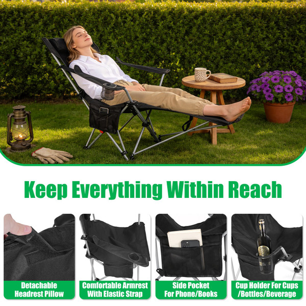 Reclining Camping Chair with Footrest product image