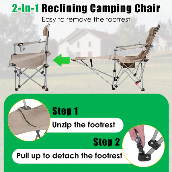 Reclining Camping Chair with Footrest product image