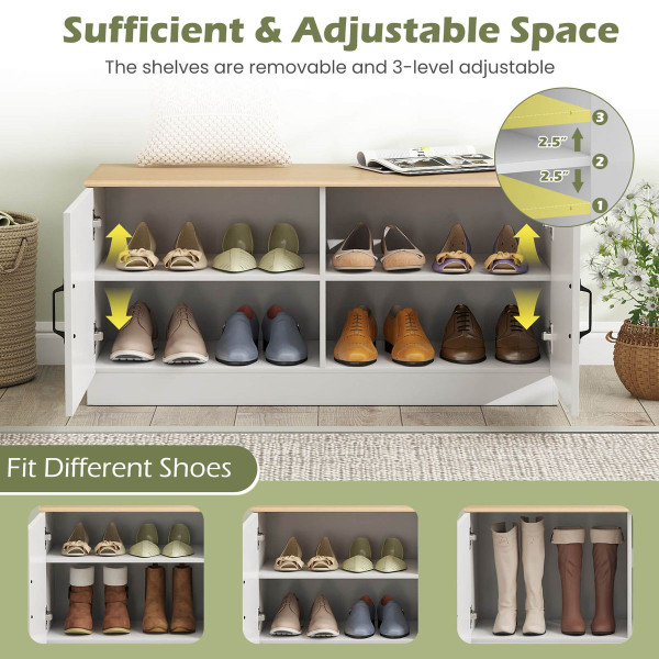 2-Door Shoe Bench  product image