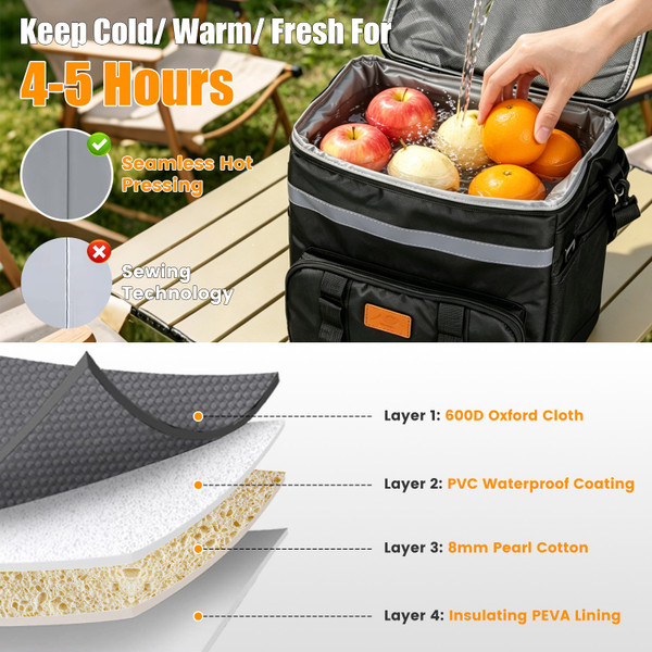 Rolling Cooler Bag with Shoulder Strap product image