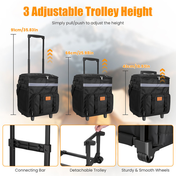 Rolling Cooler Bag with Shoulder Strap product image