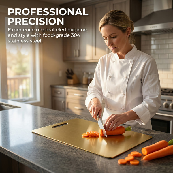 Gold Tone  Non Slip Countertop Chopping Board product image