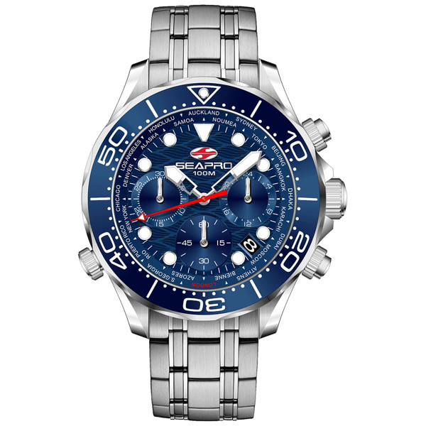 Seapro Men's Mondial Timer Blue Dial Watch product image