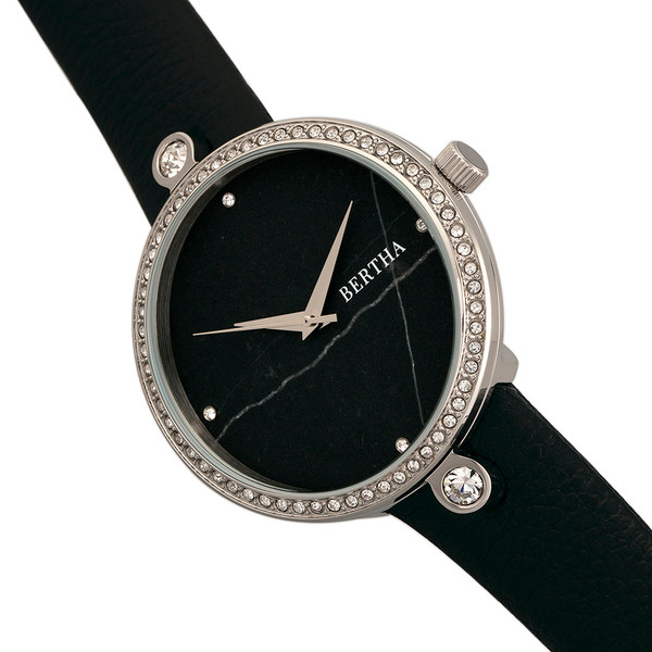 Bertha™ Women's Frances Marble Dial Leather-Band Watch product image