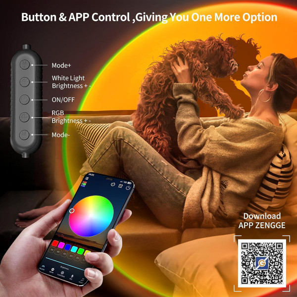 Neroupe Sunset Lamp Projector with App and Button Control product image