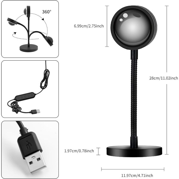Neroupe Sunset Lamp Projector with App and Button Control product image