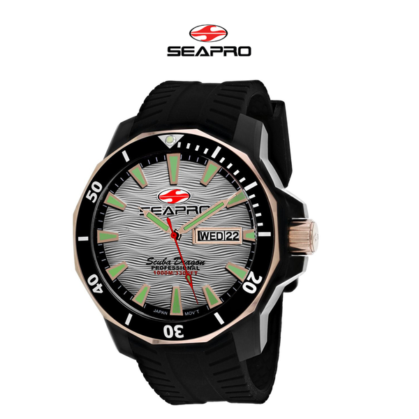 Seapro Men's Scuba Dragon Diver 1000 Meters Silver Dial Watch product image