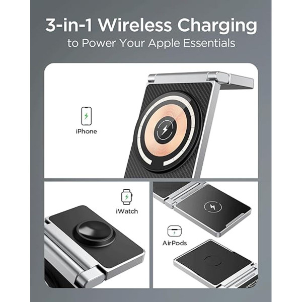3-in-1 Magnetic Charging  Foldable Wireless Stand product image
