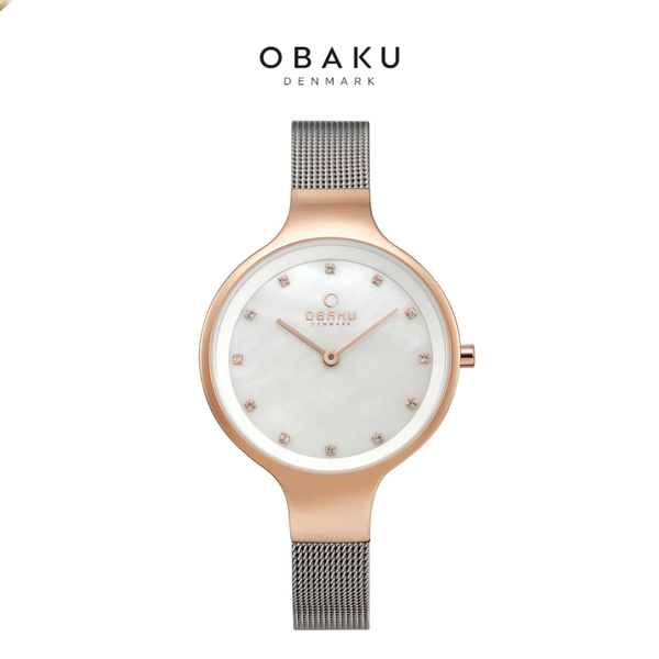 Obaku Women's Rose White Mother of Pearl Dial Watch product image