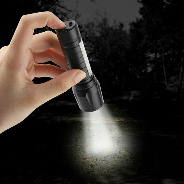 Mini Zoomable USB Rechargeable LED Flashlight (4-Pack) product image