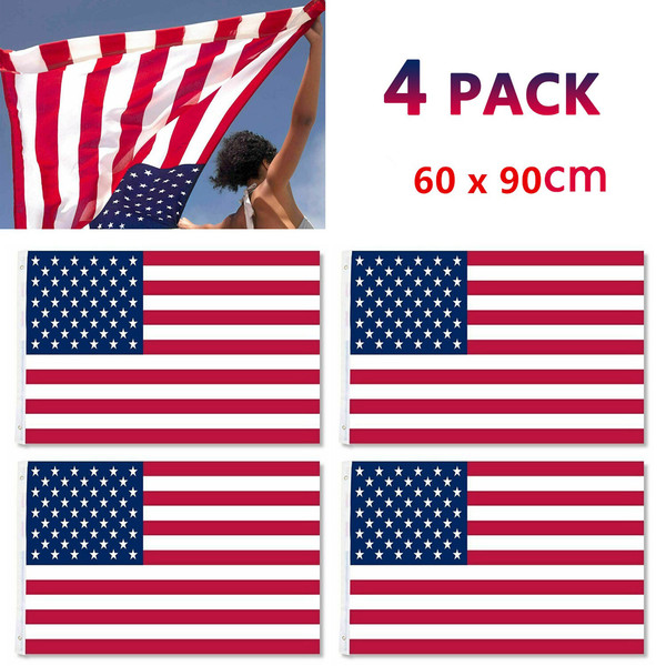 USA Printed Nylon Flag with Brass Grommets (4-Pack) product image