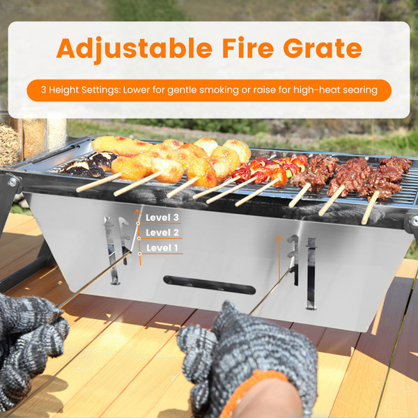 3‑in‑1 Portable Charcoal Grill product image