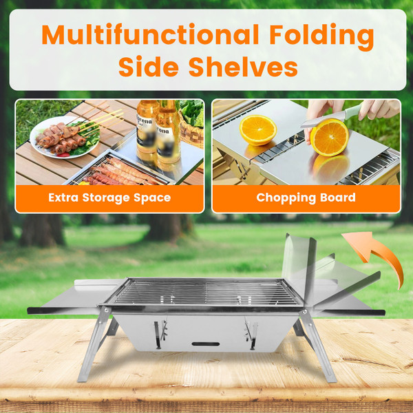 3‑in‑1 Portable Charcoal Grill product image