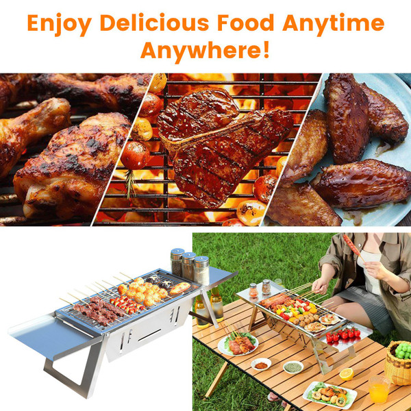 3‑in‑1 Portable Charcoal Grill product image